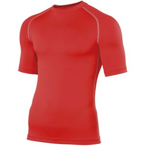 Rhino Heren Sport Basislaag Korte Mouwen T-Shirt (L/XL) (Rood)
