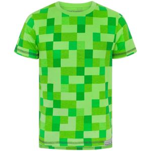 Minecraft Jongens All Over Creeper T-shirt (104) (Groen)
