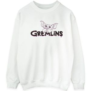 The Gremlins Heren Logo Line Sweatshirt (S) (Wit)