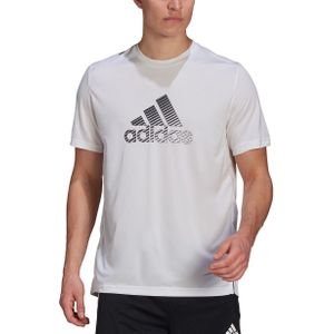 adidas - Activated Tech AEROREADY Tee - Wit Sportshirt - L