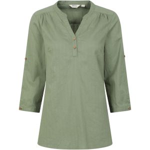 Mountain Warehouse Dames/Dames Petra Relaxed Fit 3/4 Mouw Shirt (36 DE) (Licht Khaki)