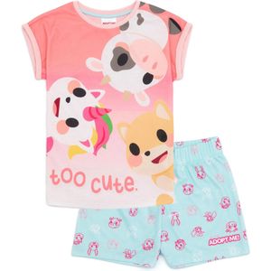 Adopt Me Childrens/Kids korte pyjamaset (146) (Roze/Blauw)