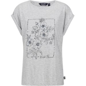 Regatta Dames/Dames Roselynn Wild Flowers T-Shirt (38 DE) (Stormgrijs mergel)