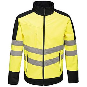 Regatta Unisex Hi Vis Pro Reflective Softshell Work Jacket (L) (Geel/Zwaar)
