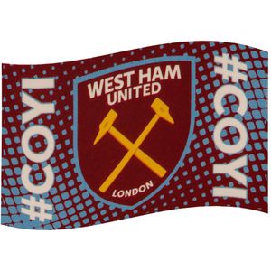 West Ham United FC #COYI Vlag  (Claret Rood/Blauw/Wit)