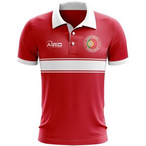 Portugal Concept Stripe Polo Shirt (Red) - Kids