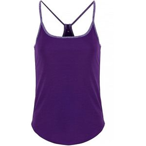 TriDri Vrouwen/dames Yoga Vest (L) (Helder paars / paars gemêleerd)