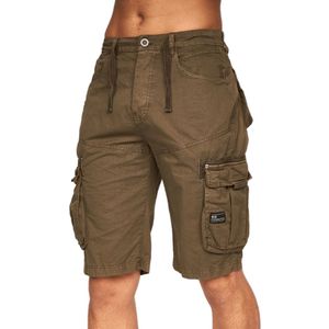 Crosshatch Heren Chaseforth Shorts (30R) (Khaki)