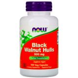 Now foods | Antioxidant | Black Walnut Hulls | Junglas Nigra | 500mg | 100 Capsules | Zwarte Walnootboom
