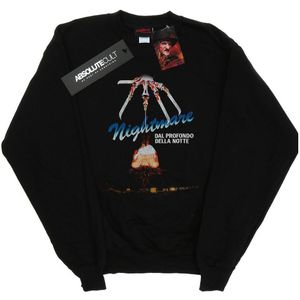 A Nightmare On Elm Street Dames/Dames Sweatshirt met Italiaanse filmposter (XL) (Zwart)