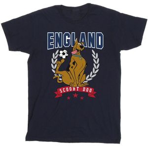 Scooby Doo Jongens Engeland Voetbal T-Shirt (128) (Marineblauw)