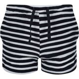 Regatta Childrens/Kids Dayana Towelling Stripe Casual Shorts (128) (Marine / Wit)