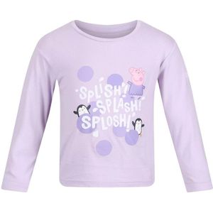 Regatta Kinderen/Kinderen Splish Splosh Peppa Pig T-shirt met lange mouwen (102) (Pastel Lila)