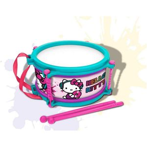 Trommel Hello Kitty Blauw Roze 16 cm