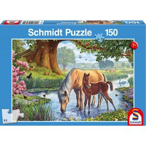Schmidt puzzel - Paarden bij adapat, 150 stukjes