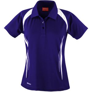 Spiro Dames/dames Sport Team Spirit Performance Polo Shirt (Large) (Marine / Wit)