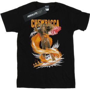 Star Wars Dames/Dames Chewbacca Gigantisch Katoenen Vriendje T-shirt (XL) (Zwart)