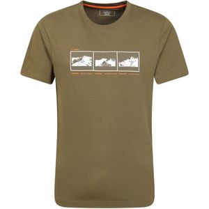 Mountain Warehouse Heren 3 Peaks Biologisch Katoenen T-Shirt (3XL) (Groen)