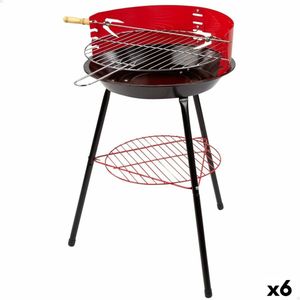 Barbecue Draagbare Aktive Rood Hout Ijzer Ø 38 cm 37 x 61 x 45 cm