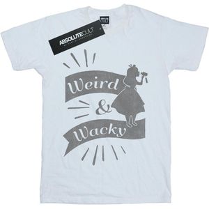 Disney Dames/Dames Alice In Wonderland Raar en Gek Katoenen Vriendje T-shirt (XXL) (Wit)