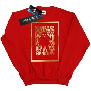 DC Comics Meisjes Shazam Gouden Tekst Sweatshirt (140-146) (Rood)