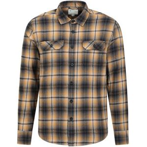 Mountain Warehouse Heren Overhemd met lange mouwen in molton (M) (Geel)