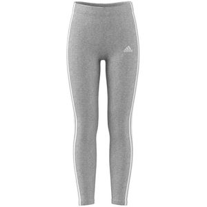 adidas - Girls 3-Stripes Legging - Grijze Legging - 152