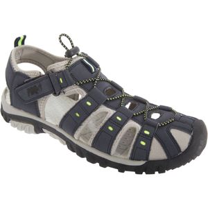 PDQ Mens Toggle & Touch Fastening Synthetic Nubuck Trail Sandals