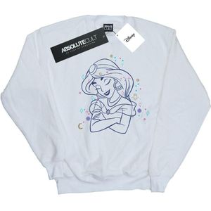 Disney Dames/Dames Aladdin Prinses Jasmine Sterrenbeeld Sweatshirt (XL) (Wit)