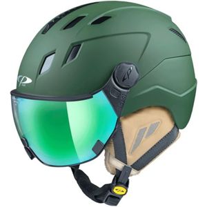 CP Corao+ skihelm groen met single spiegel vizier (3 Keuzes) - zeer veilig