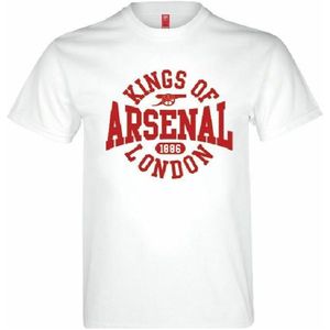 Arsenal FC Unisex T-Shirt voor Volwassenen (M) (Wit/rood)