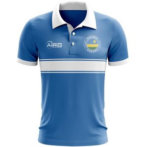 Rwanda Concept Stripe Polo Shirt (Blue)