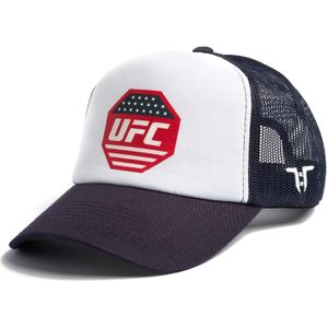 Tokyo Time Unisex volwassen UFC Trucker Cap  (Wit/Zwaar Blauw)