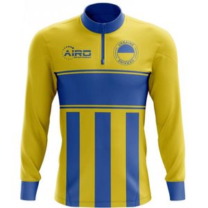 Ukraine Concept Football Half Zip Midlayer Top (Yellow-Blue)