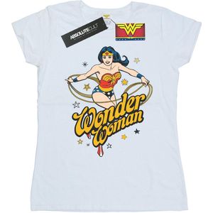 DC Comics Dames/Dames Wonder Woman Sterren Katoenen T-Shirt (S) (Wit)