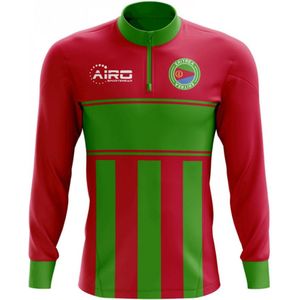Eritrea Concept Football Half Zip Midlayer Top (Red-Green)