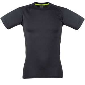 Tombo Teamsport Heren Slim Fit T-Shirt met korte mouwen (XL) (Zwart / Zwart)
