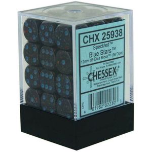 Chessex CHX25938 D6 Speckled Blue Stars Dice Set 12mm (36pcs)