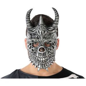 Masker Halloween Demon Skelet Grijs (20 X 33 cm)