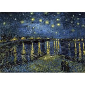 Kleine puzzel - Vincent van Gogh: Sterrennacht boven de Rhône, 99 stukjes