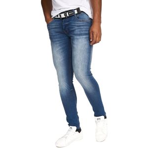 Crosshatch Heren Barbeck Slim Jeans (34R) (Blauw getint)