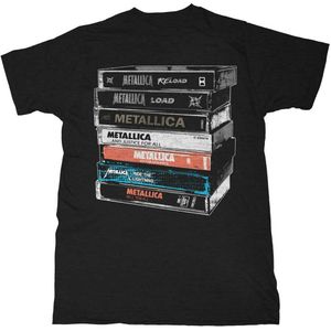 Metallica Unisex Cassette Katoen T-shirt voor volwassenen (XXL) (Zwart)
