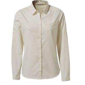 Craghoppers Dames/Dames Kiwi II Shirt met lange mouwen (40 DE) (Zeezout wit)