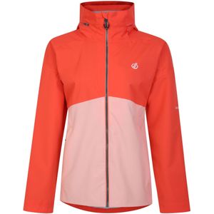 Dare 2B Dames/Dames Trail Colour Block Waterdichte Jas (34 DE) (Neon Peach)