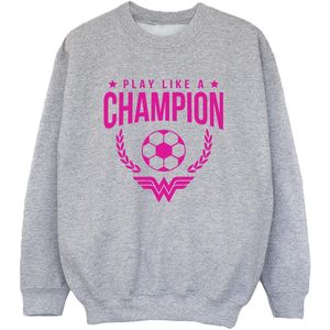 DC Comics Jongens Wonder Woman Play Like A Champion Sweatshirt (104) (Sportgrijs)