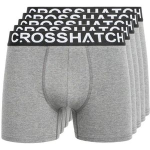 Crosshatch Heren Astral Boxershorts (Set van 5) (S) (Houtskool mergel)