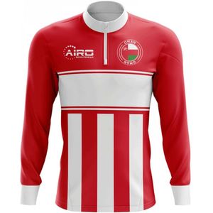 Oman Concept Football Half Zip Midlayer Top (Red-White)