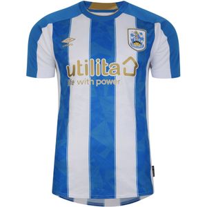 Umbro Heren 23/24 Huddersfield Town AFC thuisshirt (XL) (Blauw/Wit/Goud)