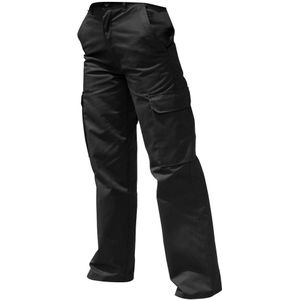 Warrior Dames/dames Cargo Workwear Broek (36 Regulär) (Zwart)