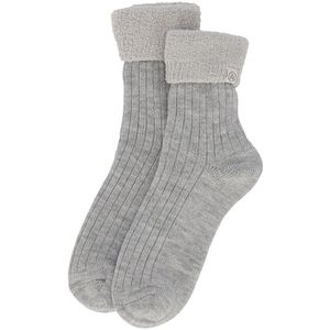 Apollo - Huissokken Dames - Ultra Soft - Grijs - One Size - Fluffy sokken - Slofsokken